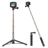 AKASO 23.6"/60cm Selfie Stick Tripod Uzatılabilir Eylem Kamera Dağı | AKASO EK7000/Brave 4/EK7000 Pro/Brave 7 LE/Brave 7/GoPro Hero 13/12/11/10/ 9/Max/DJI Osmo Action 5/4/3 ile uyumludur