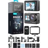 Akaso Brave 7 4K Aksiyon Kamera ve Süper Aksesuar Seti - Siyah - Standart