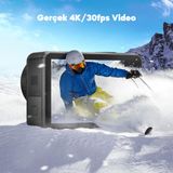 Akaso Brave 7 4K/30FPS 20MP Wi-Fi Dual Screen Aksiyon Kamera ve Aksesuar Seti