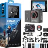 Akaso EK7000 Pro 4k/30 Fps 20MP Wi-Fi Su Geçirmez Kılıf App Kontrollü Aksiyon Kamerası ve Aksesuar Seti - Siyah - Standart
