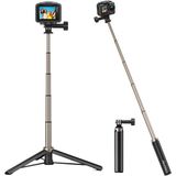 Akaso Uzatılabilir Selfie Çubuğu ve Tripod Standı Aksiyon Kamera Aksesuarı 60 cm - Siyah - Standart