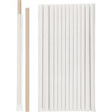 AKASYA 500 ADET(5X100) Kağıt Sargılı Kraft Kağıt Pipet 6X197MM %100 Doğal ve Çevre Dostu