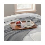Akasya Ahşap Servis Tepsisi ve Sunumluk (33X24 Cm) | Doğal Akasya Ağacı Kahvaltı, Peynir, Şarküteri ve Ikram Tabağı | Kenarlı Ahşap Tepsi - standart