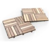 Akasya Ahşap Yer Karosu, Organik Beyaz 30X30 Cm, 10'lu Paket, 0.9 M² Yer Kaplama - 30 x 30 cm - Çok Renkli