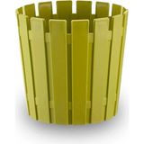 Akasya Çit Desen Saksı 8,5 Litre 27CM Plastik Drenaj Izgaralı Bitki Çiçek Saksısı - Yeşil