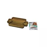 Akasya Dikdörtgen 3 Bölmeli=2İn1 Kalp Kulp - Bölme + 1 Ahşap Bambu Servis Sunum Tepsi - Tahtası 25 X 14 X 1.4Cm (2818)
