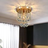 Akasya Gold Renk Kristal Taşlı Hol Ve Salon Avizesi Krom