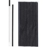 Akasya Kağıt Sargılı Siyah Kraft Kağıt Pipet 6X197MM (10X50)500 Adet. %100 Doğal ve Çevre Dostu