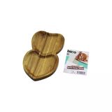 Akasya Kalpli 2 Bölmeli Ahşap Servis Sunum Tepsi - Tahtası 25 X 14 X 1.4Cm (5433)