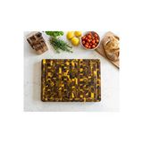Akasya Kesme Tahtası Xl Boy Endgraın 42X30x3 Cm Vnht-003 Masif Ahşap Doğrama Tahtası Sunum Tahtası