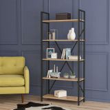 Akasya Lux 5 Raflı Metal Kitaplık, Çam
