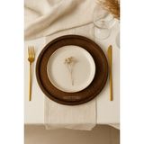 Akasya Yuvarlak Ahşap Supla 25 Cm, 2'li Set, Servis ve Sunum Altlığı - Ahşap - Ceviz - Seçenek 1
