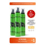 Akat Gardi Saç Köpüğü Strong Yeşil 200Ml.3'Lü Özel Set