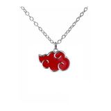 Akatsuki Kırmızı Bulut Figürlü Unisex Kolye – 60 Cm Zincirli Metal Anime Takı
