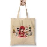 Akatsuki No Yona Seinen Naruto One Piece Death Note Bez Çanta Uzun Saplı - Açık Bej - 40 X 40
