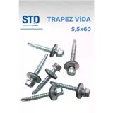 akatsuki tripaz 40Adet Çati Vidasi 5.5*60Trapez Vida 5,5X60