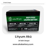 Akawatt Lityum Akü 24v 6ah Lityum Lifepo4 Batarya
