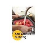 Akay Plastik Katlanır Kare Süzgeç - 1 Adet