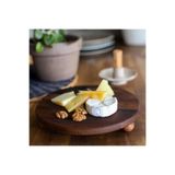 Akayev Ahşap 30 cm Ayaklı Sunum Tabağı - Pasta Tabağı - Doğal Sunumluk