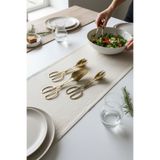 Akayev Aurea 3lü Premium Altın Kaplama Pasta Salata Makarna Maşa Takımı