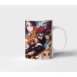 Akaza Rengoku Demon Slayer Anime Tasarım Kupa - Hediyelik Kupa - Baskılı Kupa - Beyaz - 300 ml