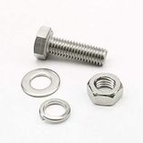 AKB M5x20mm Altıköşe (Altıgen,Anahtar) Başlı Vida, Somun, Rondela ve Yaylı Pul 10 Takım (rf144)