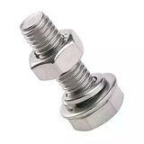 Akb M6x80mm Altıköşe (Altıgen,Anahtar) Başlı Vida , Somun , Rondela Ve Yaylı Pul 5 Takım (Rf145)