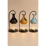 AKBA HOME Askılı Seramik Buhurdanlık Tealight Mumluk Dekoratif Aromaterapi Uçucu Yağ Koku Lambası 1 Adet