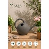 AKBA HOME Bahçe Sulama İbriği Yuvarlak Çiçek Sulama Kabı Antrasit 2,5 Litre