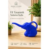 AKBA HOME Çiçek Sulama Kovası Mavi 2.5 Litre Plastik Bahçe ve Saksı Sulama Kabı Fil Tasarımlı Sulama Kabı İbrik