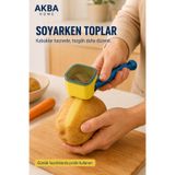 AKBA HOME Hazneli Sebze ve Meyve Soyacağı Kabuk Toplamalı Patates ve Havuç Soyucu