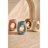 AKBA HOME Seramik Buhurdanlık Tealight Mum Uyumlu Uçucu Yağ ve Wax Aromaterapi Dekoratif Koku Yayıcı 1 Adet