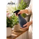 AKBA HOME Sprey Sulama Kabı 750 CC Ayarlanabilir Başlıklı Çiçek Bitki Sulama Fısfıs Şişesi Antrasit