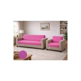 Akbal Home Gofre Kumaş 2Adet 3 Kişilik + 2Adet Tek Kişilik Koltuk Örtüsü Lastikli Kolsuz +4Adet Kırlent Hediye!