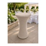 Akbal Home Kokteyl/Bistro Masası Örtüsü 1 Adet Vizon Renk %100 Kardin Kumaş