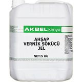 Akbel Ahşap Vernik Sökücü Jel 5 Kg - Beyaz Şeffaf