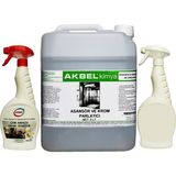 Akbel Asansör ve Krom Parlatıcı 5 LT + Çok Amaçlı Genel Temizlik Spreyi ve Uygulama Spreyi