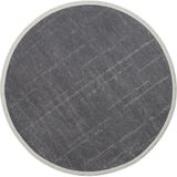Akbel Halı LIZ 02 ANTRASIT Q - LIZA KILIM - Hav Toz Vermez Kaymaz Tabanlı Yıkanabilir Düz Renk Kilim - 100 x 100 cm