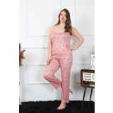 Akbeniz 202196 Büyük Beden Somon Kadın Pijama Takımı