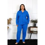 Akbeniz 202401 Saks Kadın Cepli Pijama Takımı