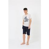Akbeniz 20377 Krem Erkek Pijama Takımı