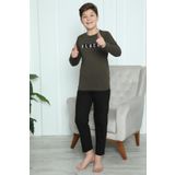 Akbeniz 20419 Siyah Erkek Çocuk Penye Pijama Takım