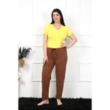 Akbeniz 27476 Kahverengi Pamuklu Kadın Alt Pijama