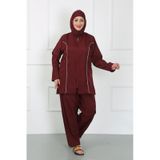 Akbeniz 44010 Bordo Büyük Beden Tesettür Mayo