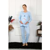 Akbeniz 45501 Mavi Kadın Hamile Pijama Takımı