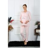 Akbeniz 45501 Pudra Kadın Hamile Pijama Takımı