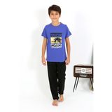 Akbeniz Erkek Çocuk Kısa Kol Penye Pijama Takım 20758 Saks