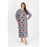 Akbeniz Kadın Büyük Beden Uzun Kol Somon Anne Gecelik 1378 - 4XL