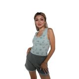 Akbeniz Kadın Kalın Askılı Şortlu Pijama Takım 3631