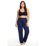 Akbeniz Kadın Lacivert Polyester Büyük Beden Pijama Altı